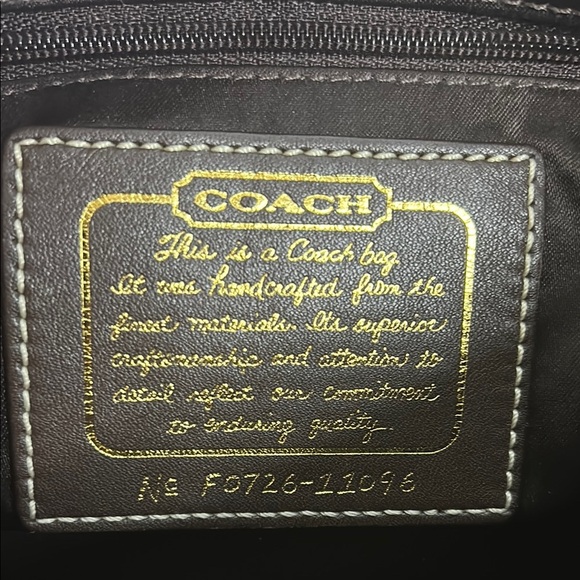 Coach Shimmery Brown Shoulder Bag with Gold Accents - Picture 2 of 8